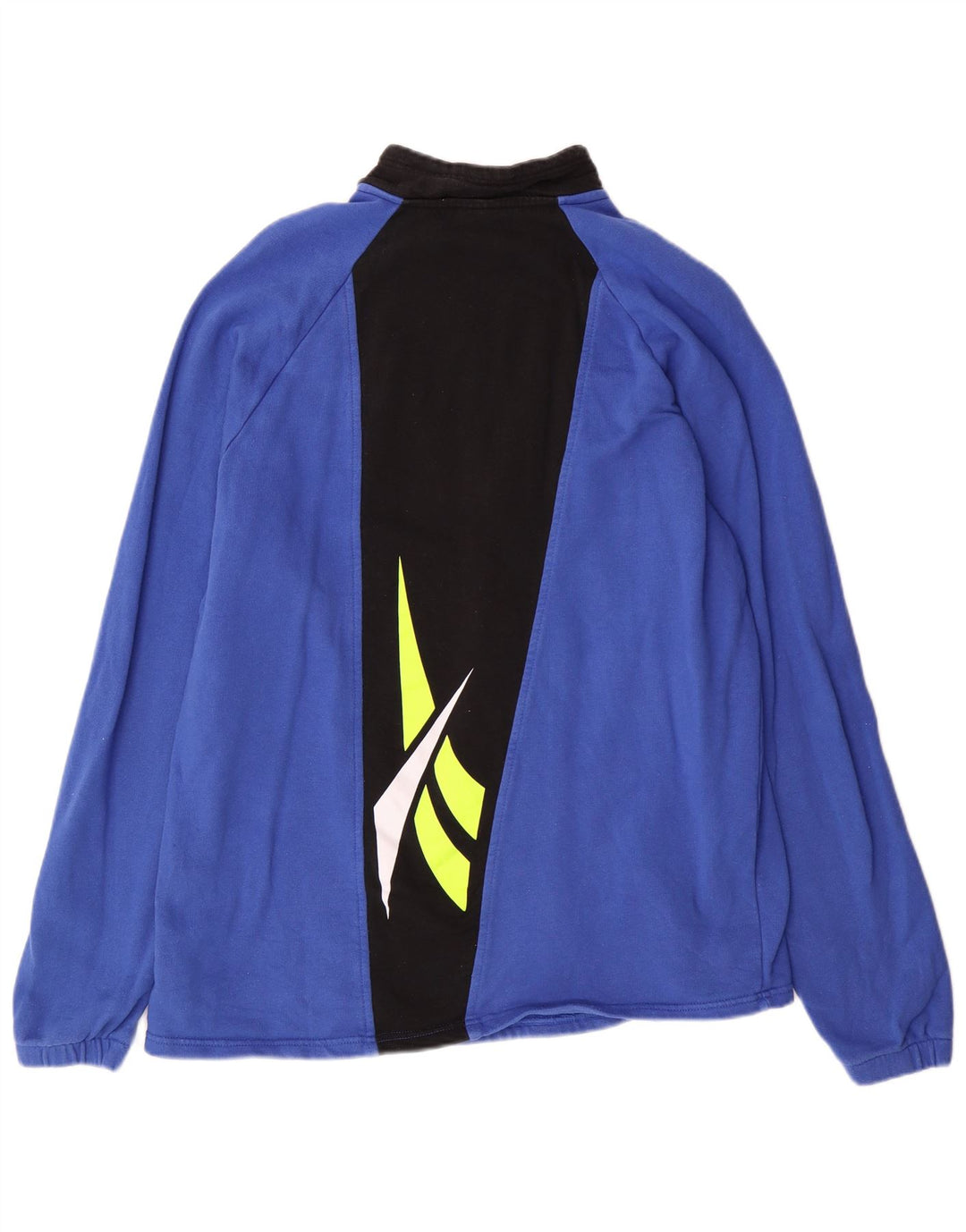 Hanorac Reebok pentru bărbați, cu fermoar 1/4, din bumbac albastru mediu