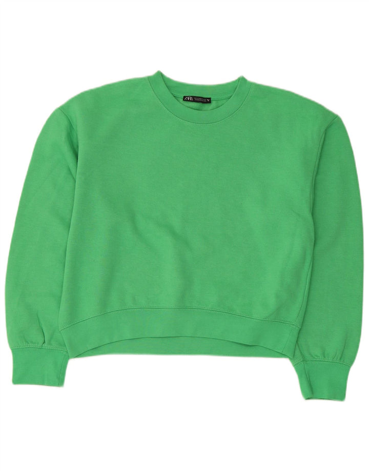 Pulover supradimensionat pentru femei Zara UK 10 Poliester verde mic