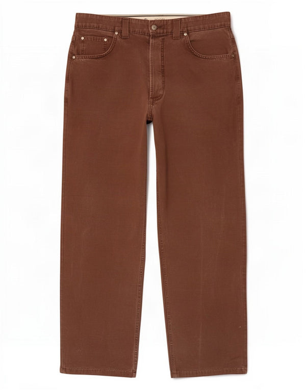 Joop Pantaloni Drepți Casual Bărbați IT 50 Large W34 L29 Maro Bumbac