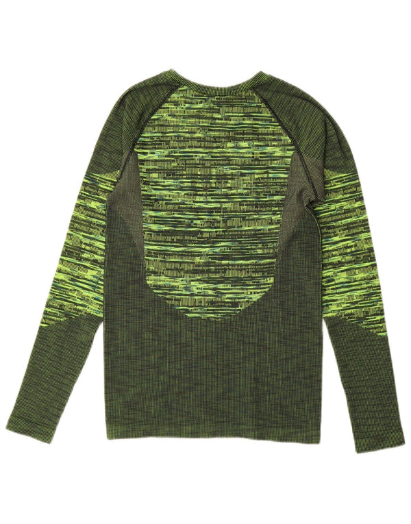 Top pentru femei Odlo cu mânecă lungă UK 12 Medium Green Geometric Poliester