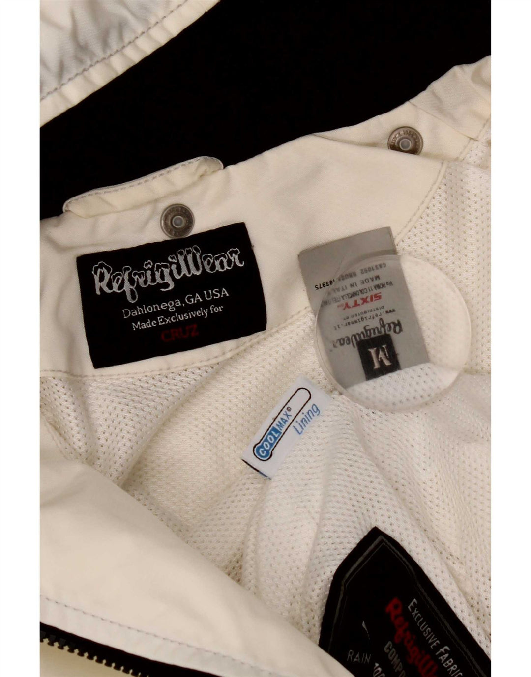 Jachetă de ploaie cu glugă pentru femei Refrigiwear UK 12 Poliamidă albă medie