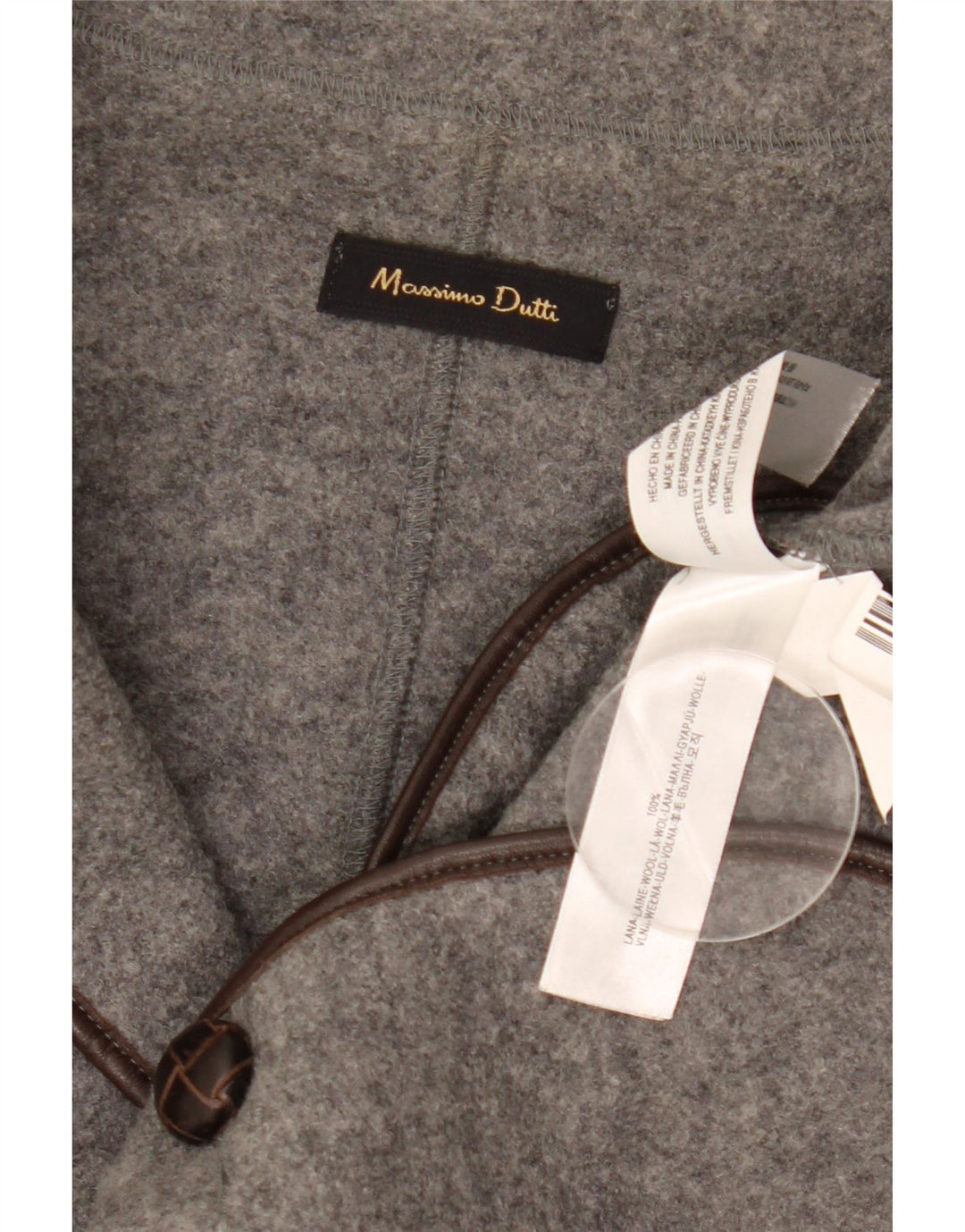 Massimo Dutti Jachetă pentru damă cu 2 nasturi UE 42 Lână mare gri