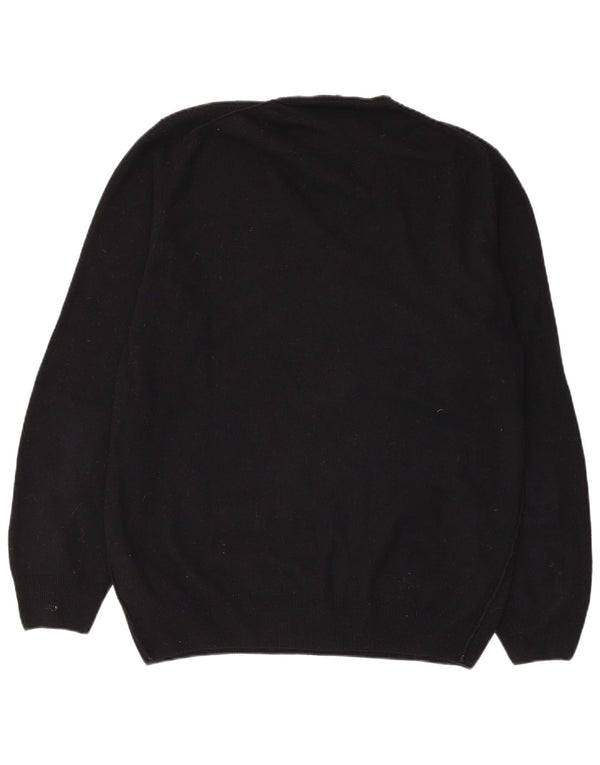 Pulover cu decolteu în V Guess By Marciano pentru femei UK 18 XL Lână neagră