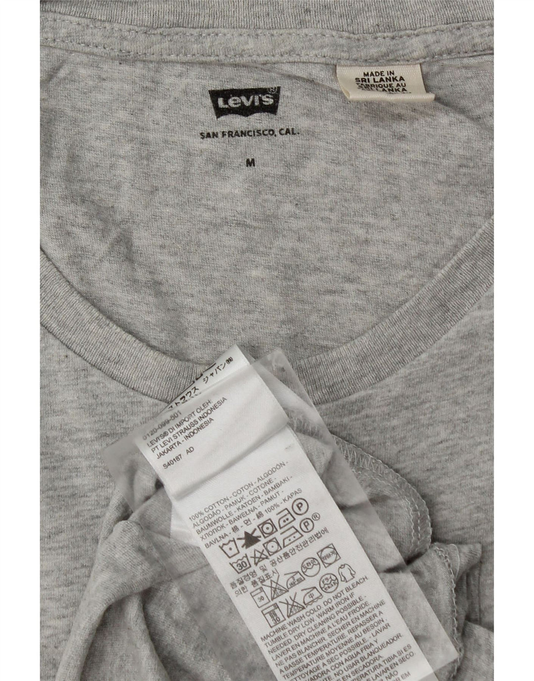 Tricou pentru bărbați Levi's Top din bumbac cu pete gri mediu