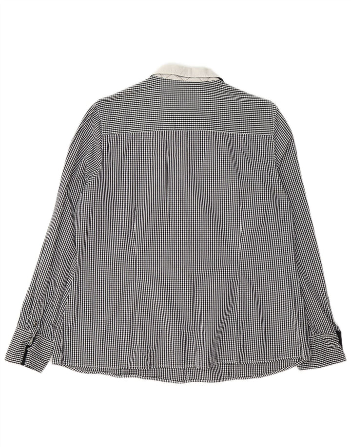 Cămașă Vintage pentru femei EU 42 XL, bumbac vichy negru