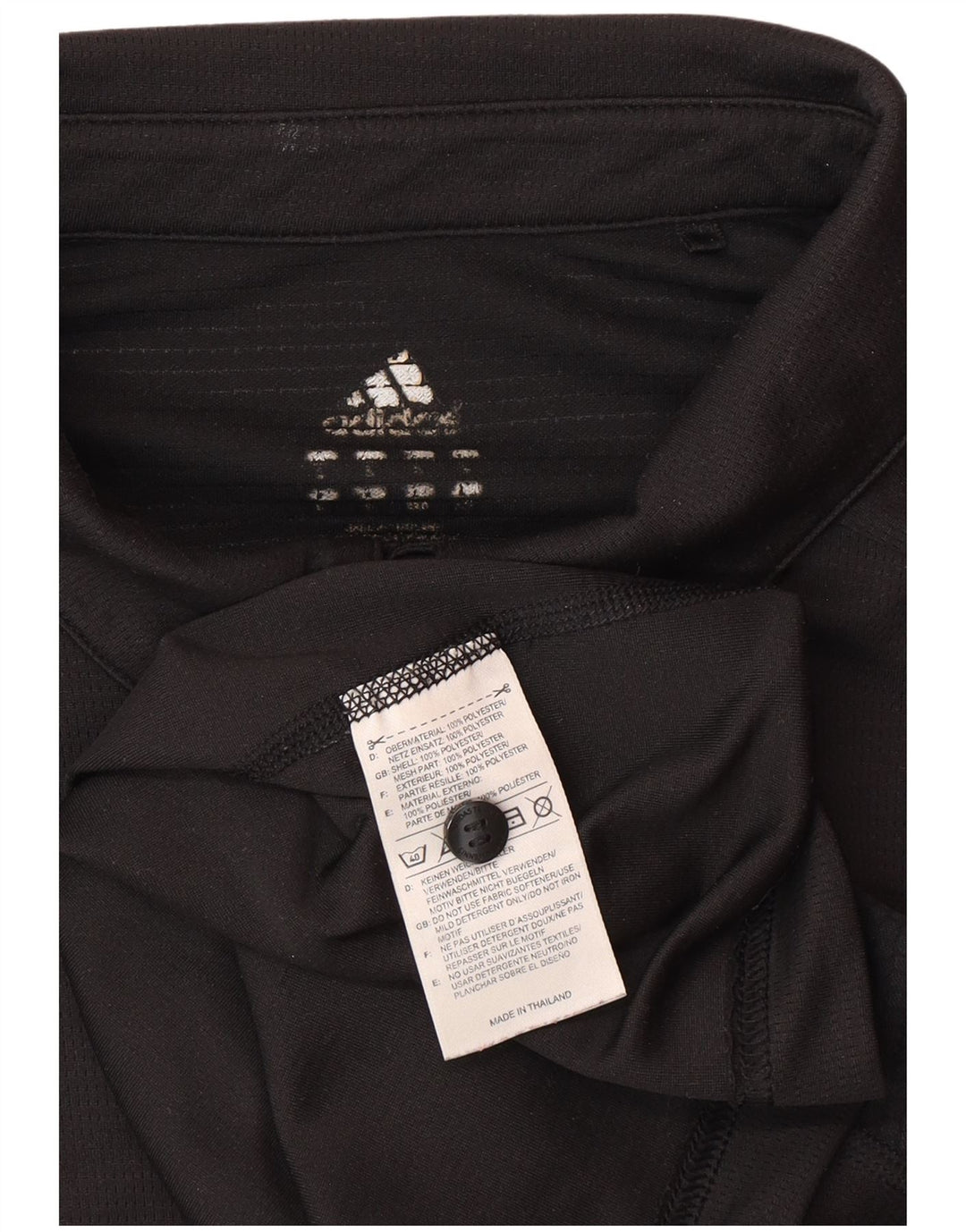 Tricou polo ADIDAS Climacool pentru bărbați din poliester negru mare