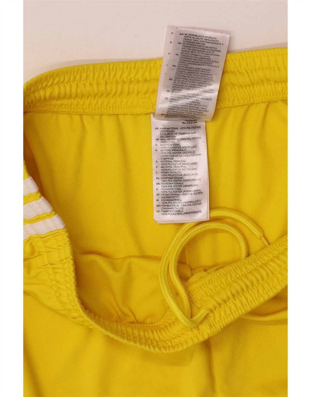 Pantaloni scurți sport Adidas pentru bărbați, poliester galben mediu