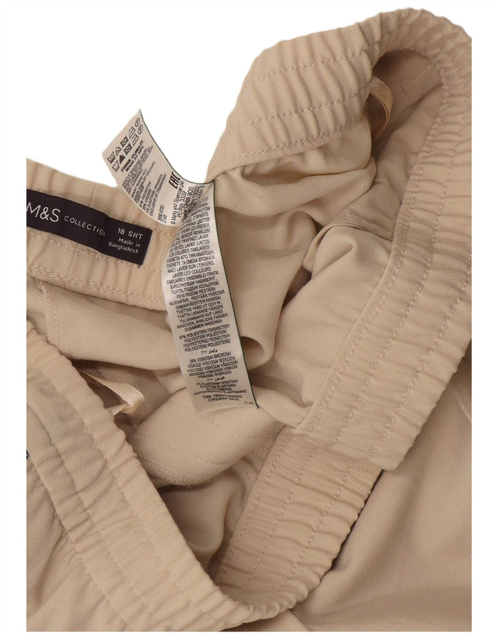 Pantaloni de trening pentru femei Marks & Spencer Crop UK 18 XL Poliester alb