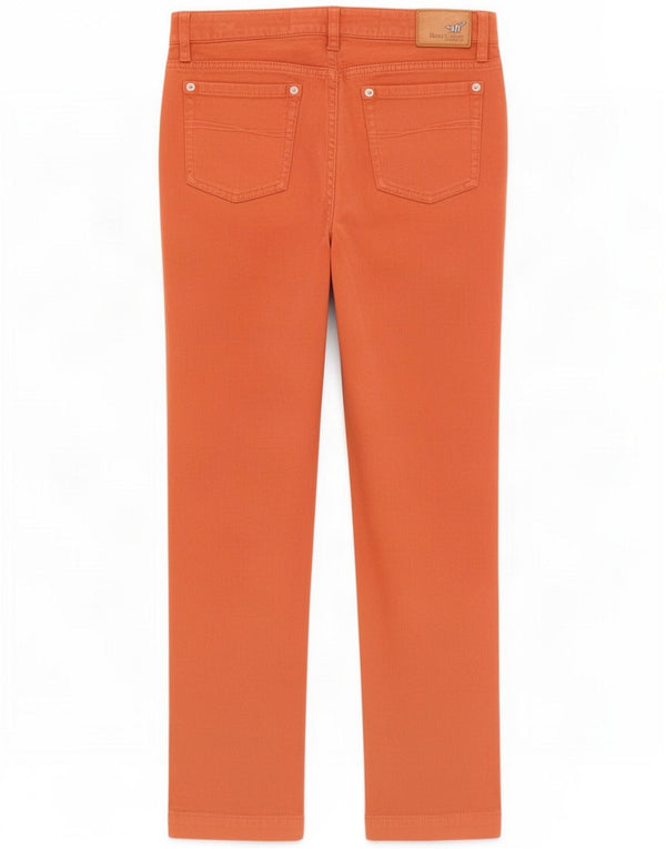 Henry Cottons Pantaloni casual drepti pentru femei UK 12 M W28 L28 Portocaliu