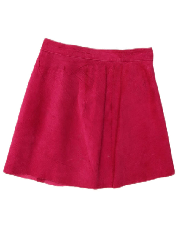 Fusta Dama Vintage din piele intoarsa W24 XS roz