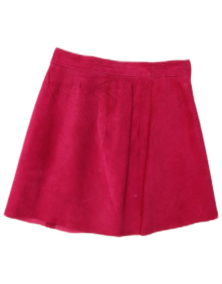 Fusta Dama Vintage din piele intoarsa W24 XS roz