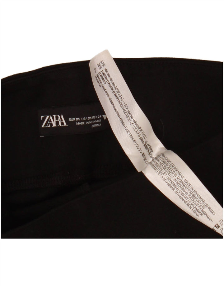Leggings pentru femei Zara UK 6 XS, viscoză neagră