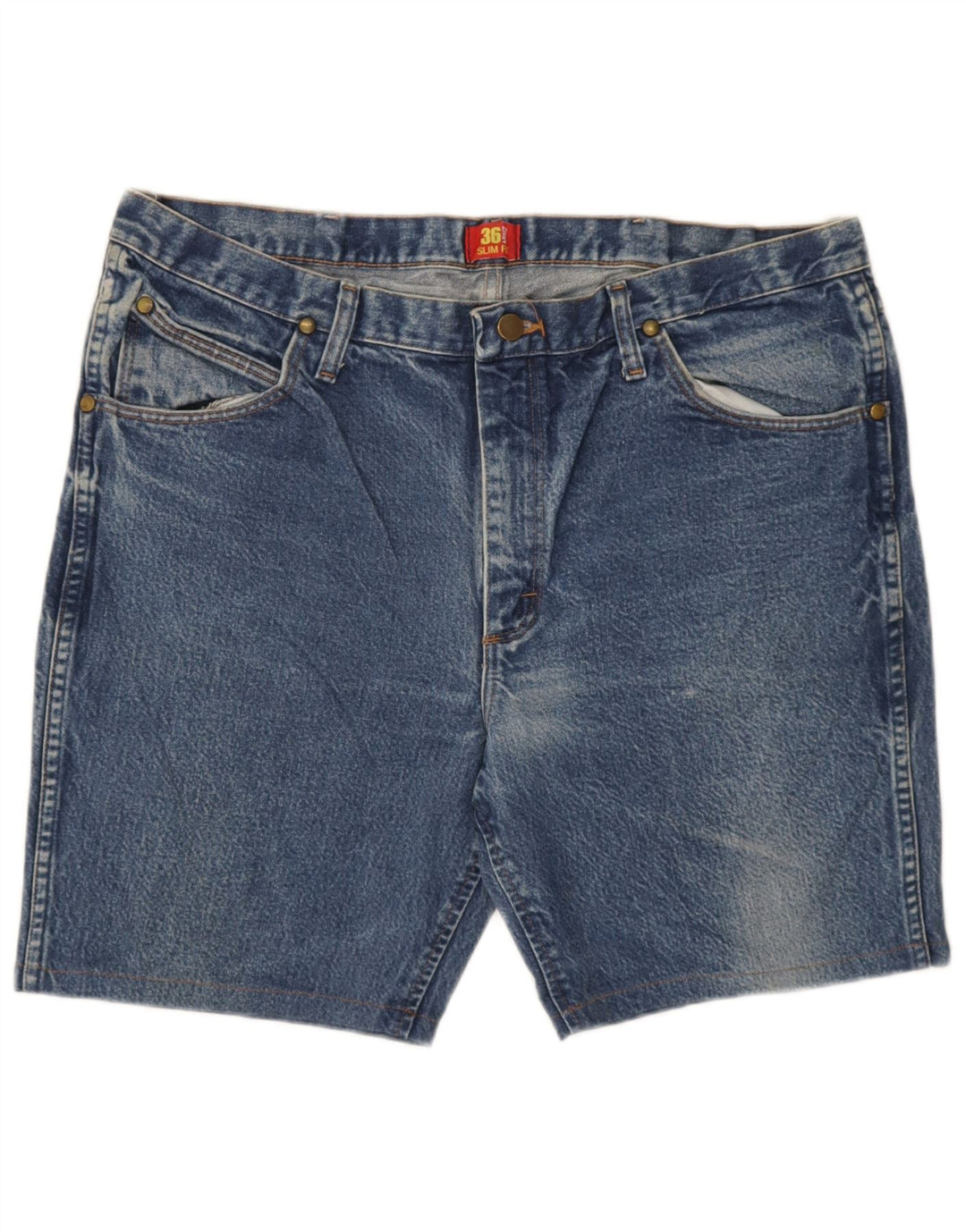 Pantaloni scurți din blugi pentru bărbați Wrangler W38 XL, bumbac albastru