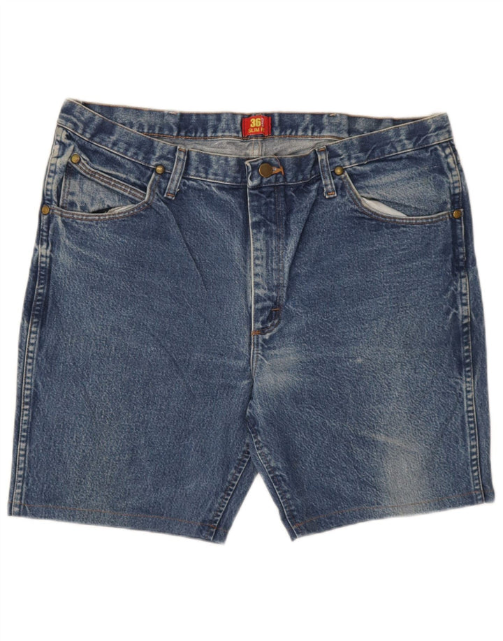 Pantaloni scurți din blugi pentru bărbați Wrangler W38 XL, bumbac albastru