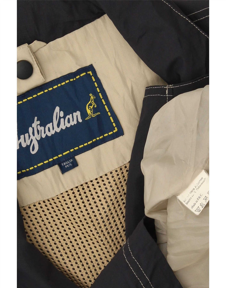 AUSTRALIAN L'ALPINA Jachetă de ploaie pentru bărbați UK 40 mare, gri, poliester color bloc