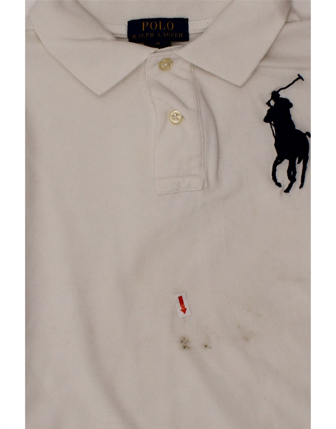 POLO RALPH LAUREN Tricou Polo Grafic 10-11 Ani Mediu Alb