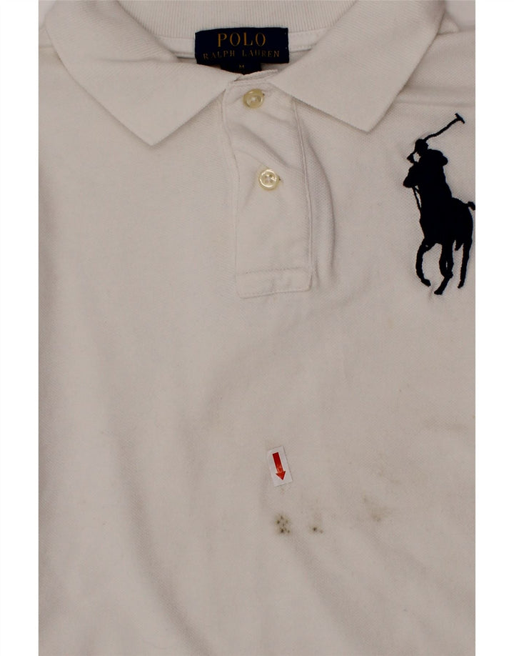 POLO RALPH LAUREN Tricou Polo Grafic 10-11 Ani Mediu Alb