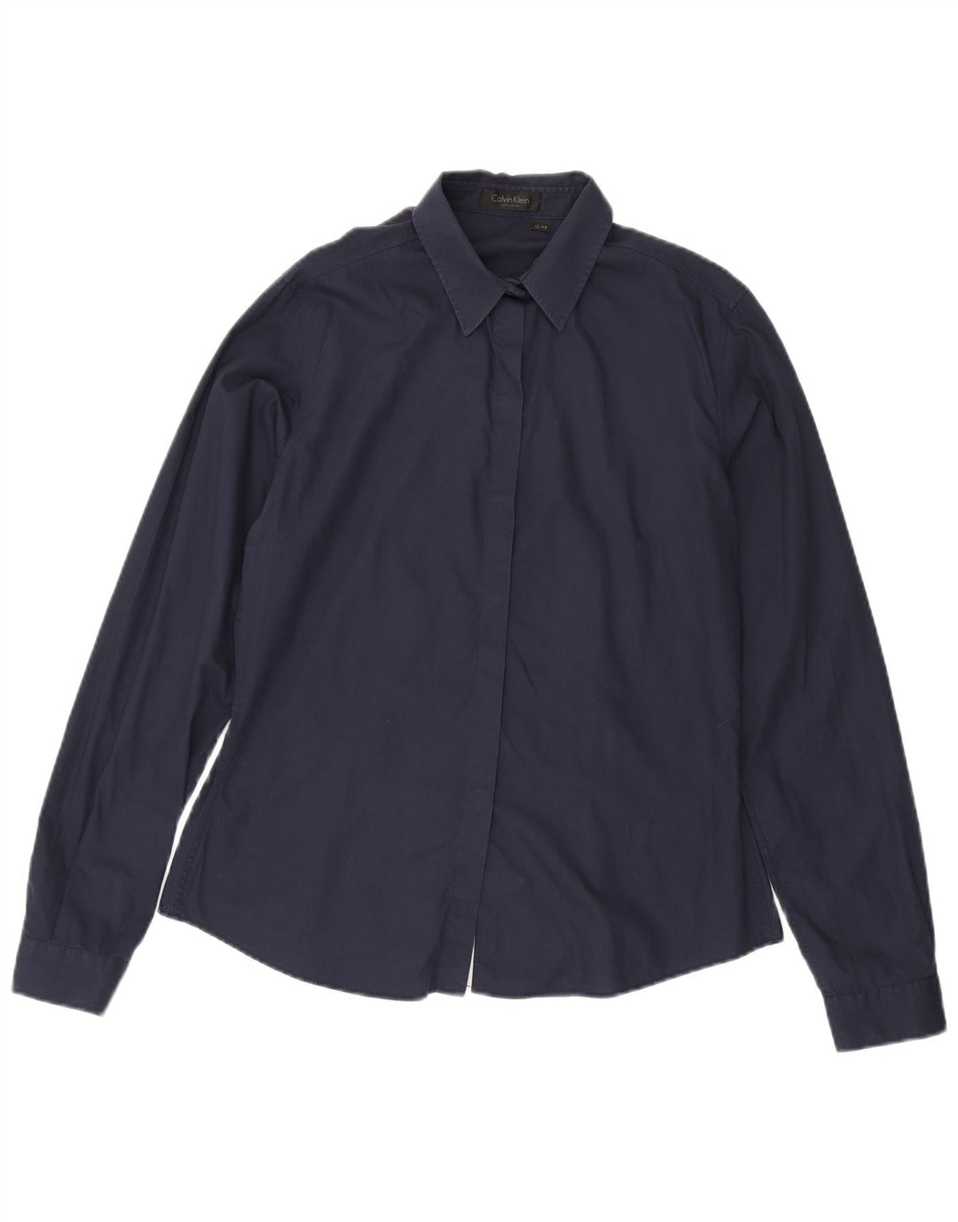 Cămașă Calvin Klein pentru femei US 12 mare, bumbac bleumarin