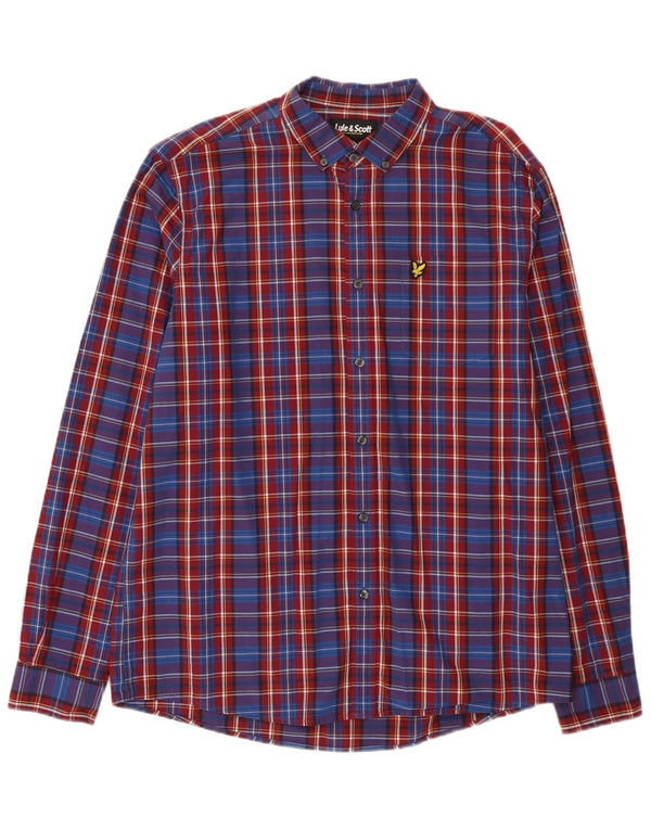 Cămașă pentru bărbați Lyle & Scott XL Blue Check Bumbac