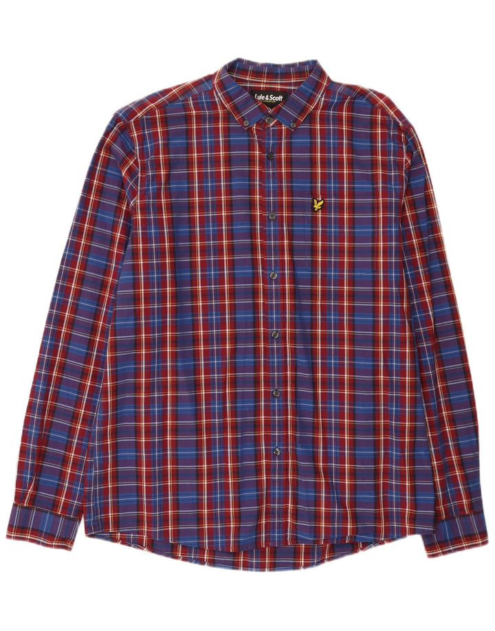 Cămașă pentru bărbați Lyle & Scott XL Blue Check Bumbac