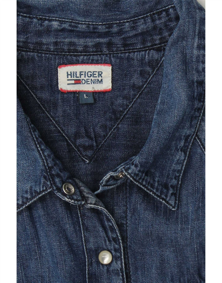 Cămașă din denim pentru femei Tommy Hilfiger UK 14 mare bleumarin