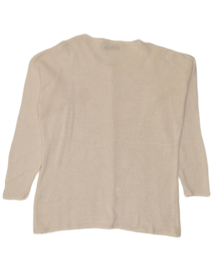 Pulover cardigan Paramour pentru damă, mărime unică, alb, ramie florală