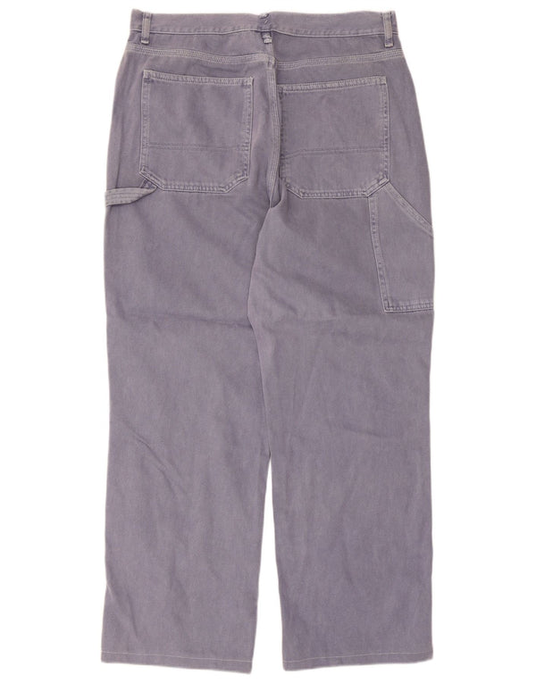 Pantaloni cargo drepti Topshop pentru femei UK 16 W34 L28 Purpuri Bumbac