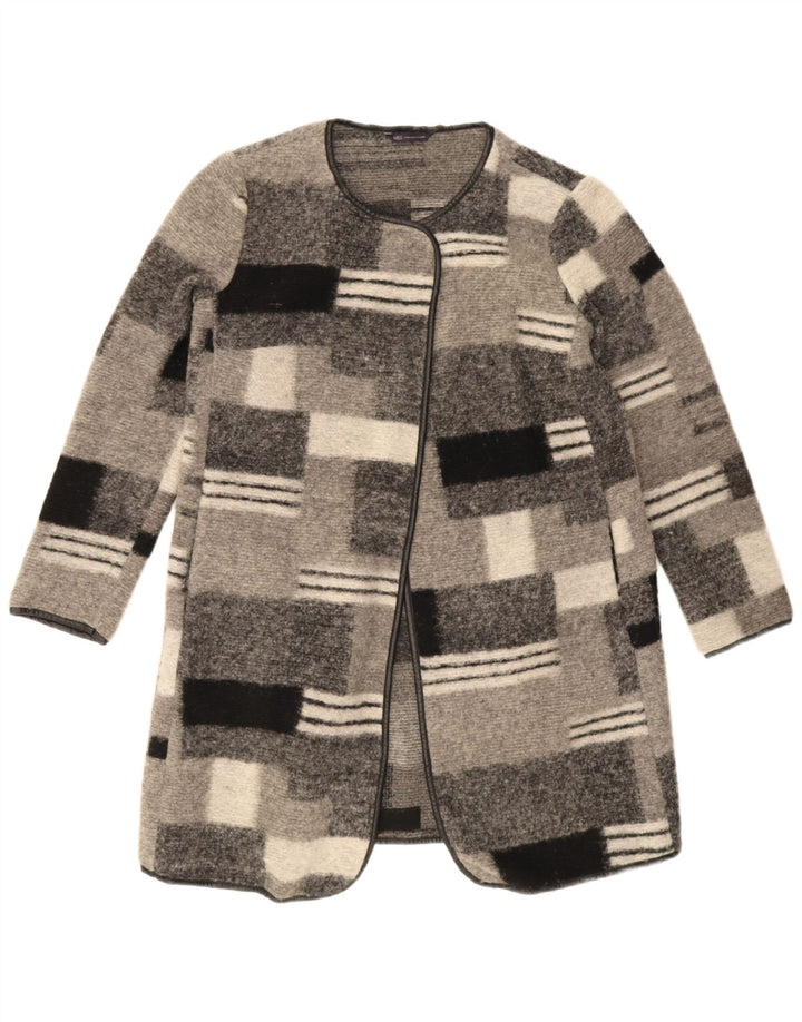 Pulover cardigan cu paragate pentru femei Marks & Spencer UK 12 Medium Grey Check