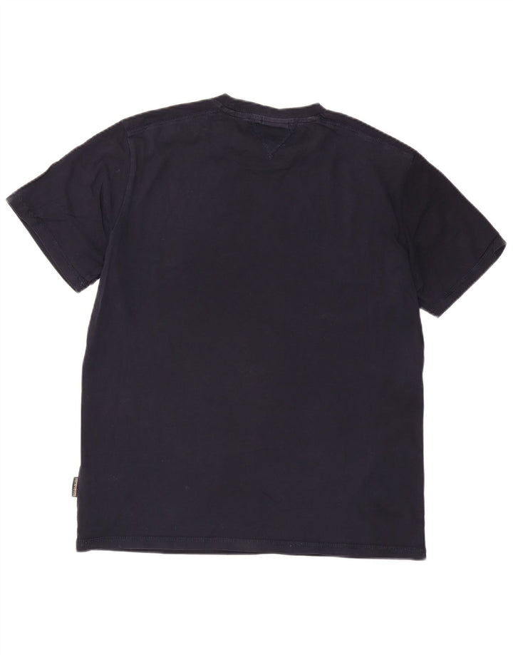 NAPAPIJRI Mens Graphic T-Shirt Top XL Navy Blue Cotton Vintage Napapijri and Second-Hand Napapijri from Messina Hembry 