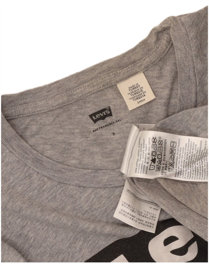 Tricou grafic Levi's pentru bărbați Top mic, gri, bumbac cu pete