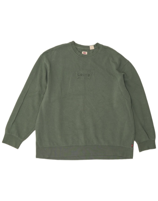 Pulover Levi's pentru bărbați, cu formă relaxată, XL, bumbac verde