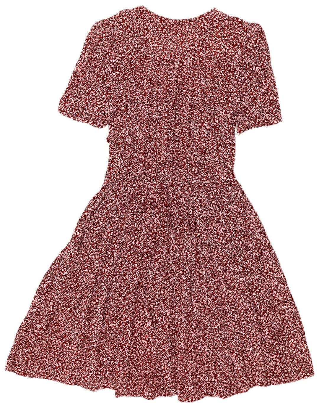 Rochie Empire pentru femei VINTAGE UK 14 mare Burgundy Floral