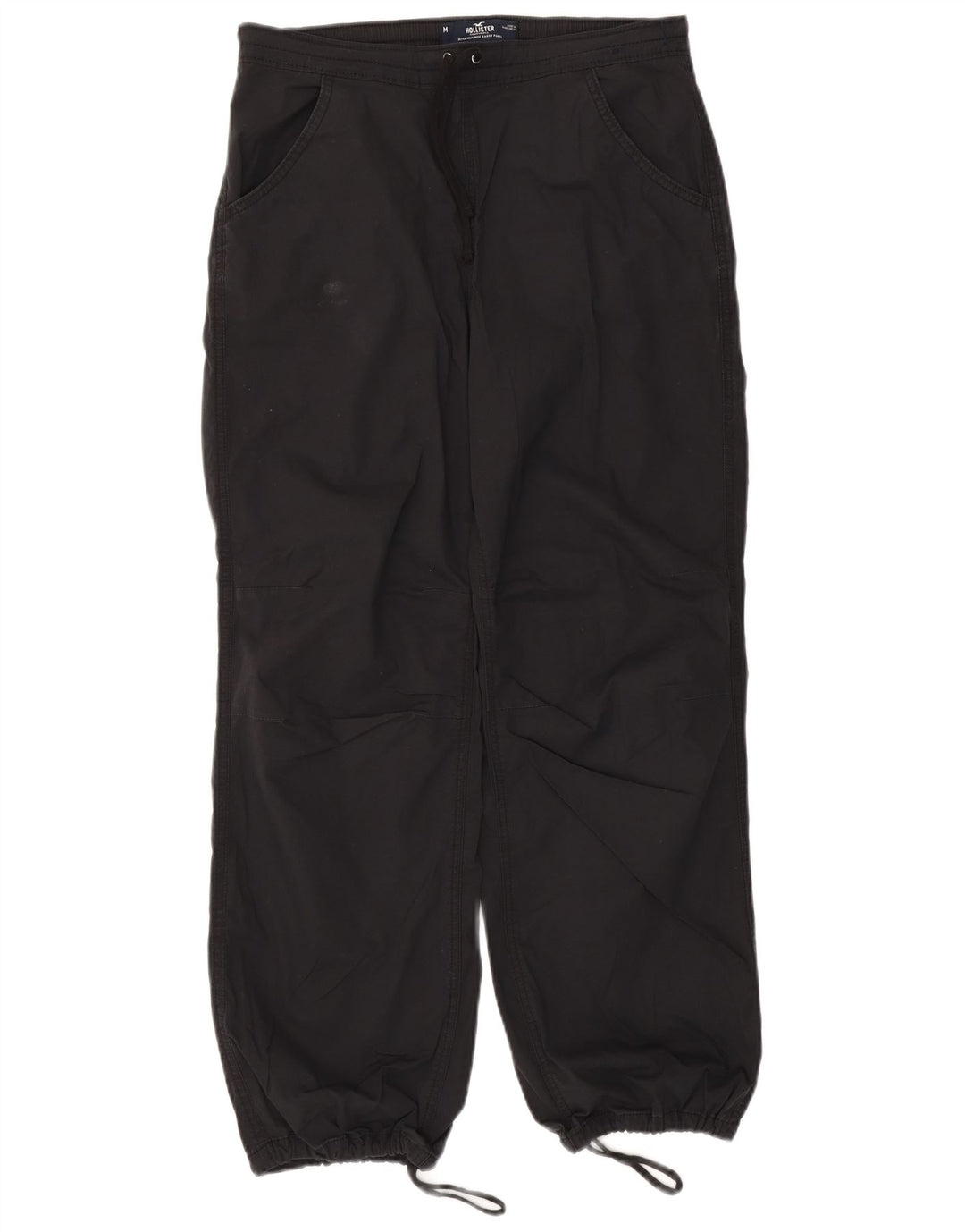 Pantaloni de trening Hollister pentru femei Joggeri bumbac mediu negru