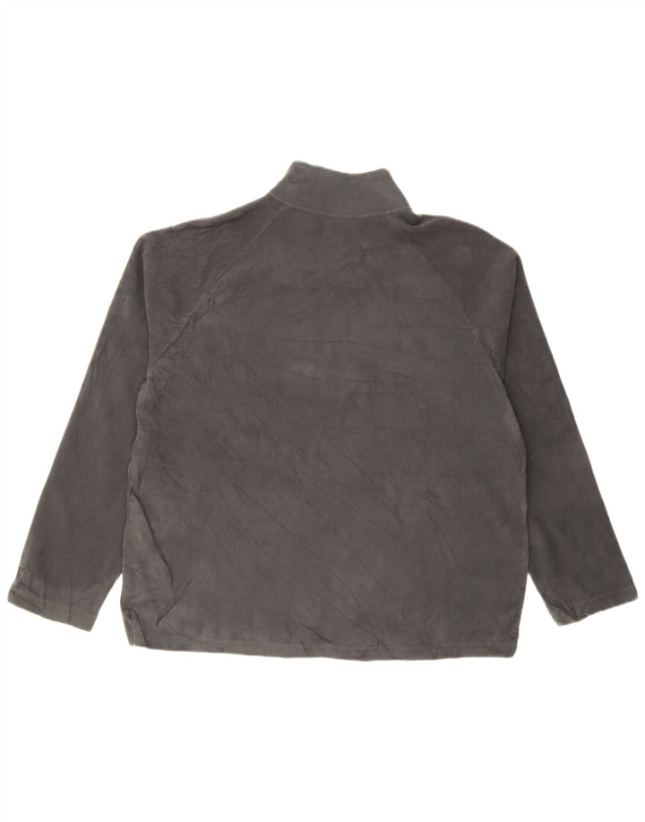 Jumper pentru bărbați Starter, cu fermoar și gât, din lână UK 42/44, mare, gri, poliester