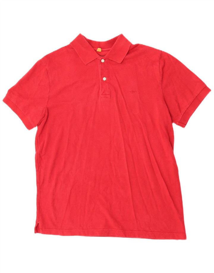 Tricou polo Dockers pentru bărbați, bumbac roșu mediu