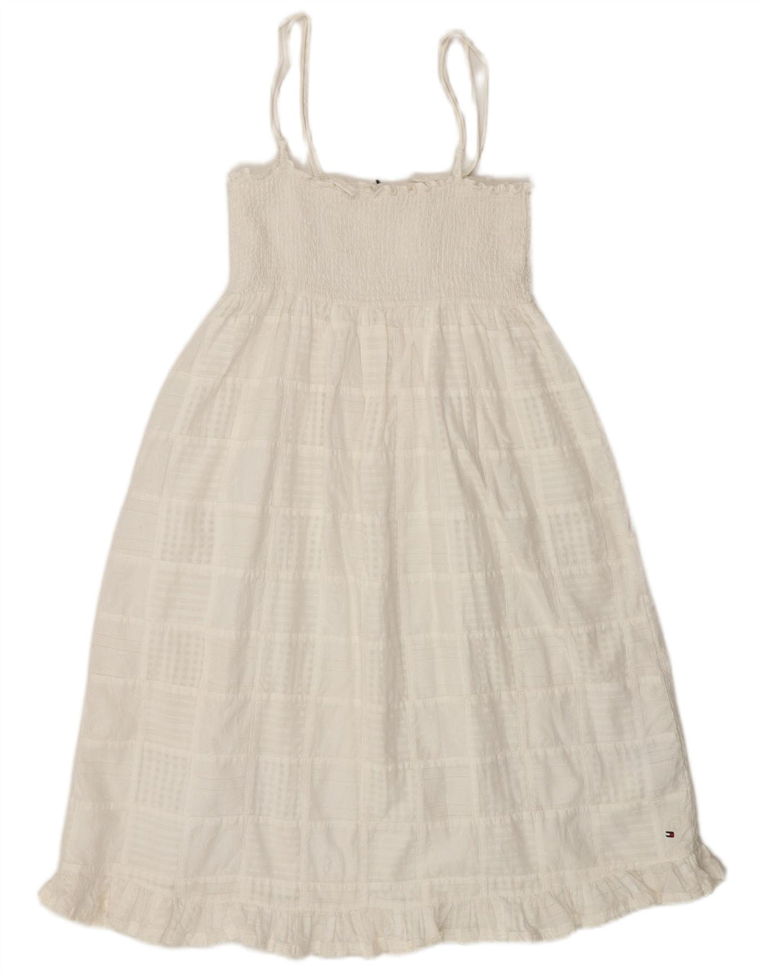 Rochie de soare pentru femei Tommy Hilfiger UK 8 Small White Check Bumbac