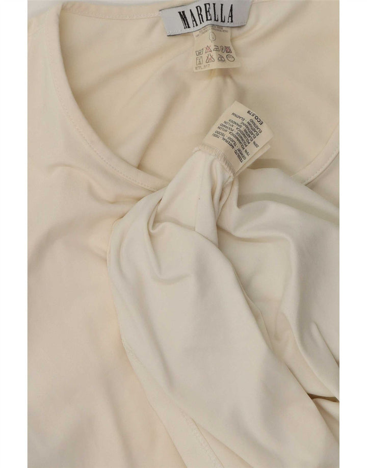 Tricou pentru femei Marella Top UK 14 Poliamidă albă mare