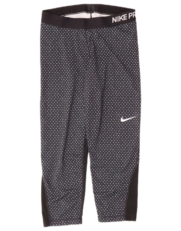 Leggings cu grafice Nike Dri Fit pentru femei UK 14 Sport mari, cu pete, albastru marin