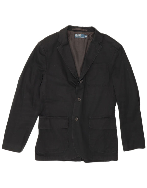Jachetă Polo Ralph Lauren pentru bărbați, cu 3 nasturi, UK 42 XL, bumbac negru