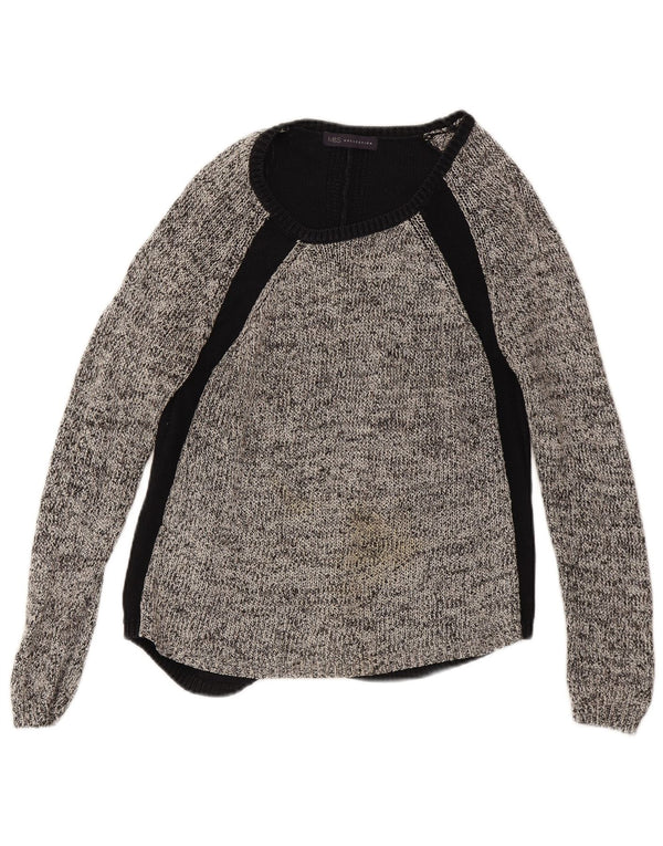 Pulover pentru femei Marks & Spencer cu gât cu barca UK 12 Medium Negru