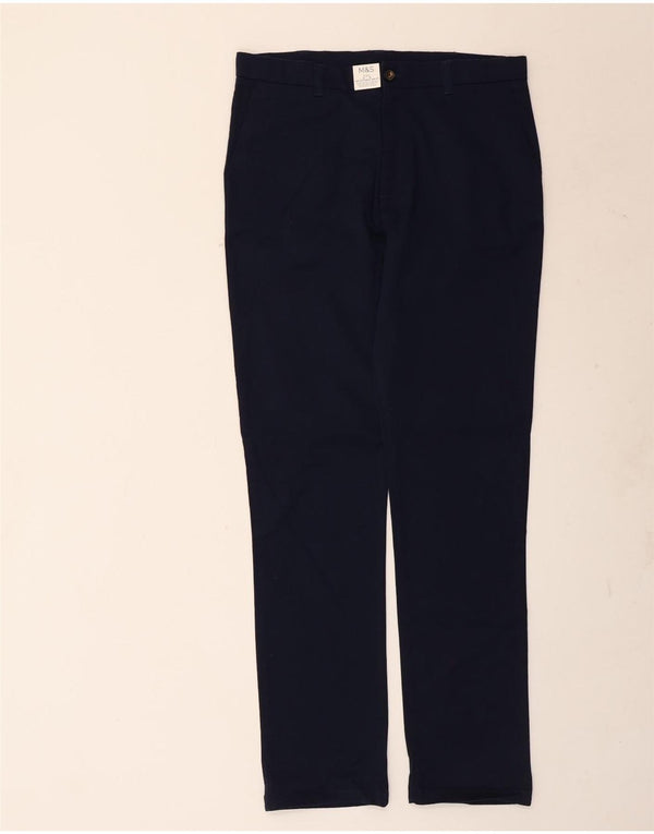 Marks & Spencer Pantaloni chino subțiri pentru băieți 14-15 ani W34 L30 bleumarin