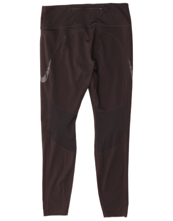 Leggings grafic Nike pentru femei UK 14, mare, negru, poliester