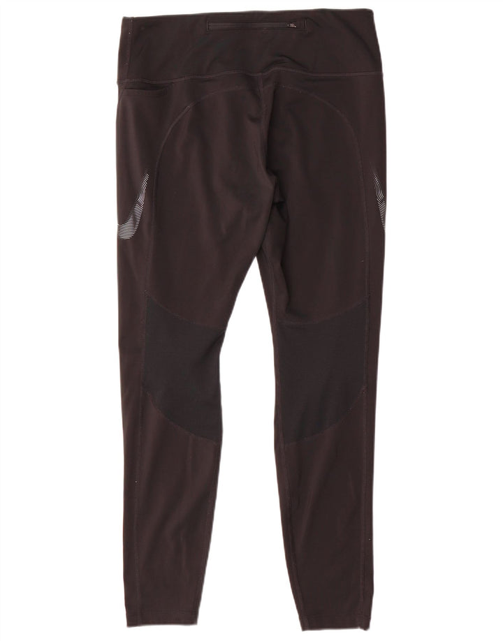 Leggings grafic Nike pentru femei UK 14, mare, negru, poliester