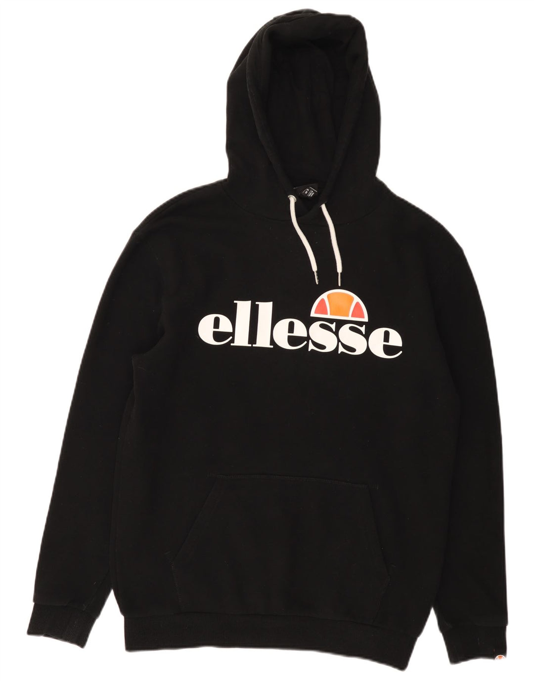 Pulover cu glugă cu grafic pentru bărbați Ellesse, bumbac mic, negru