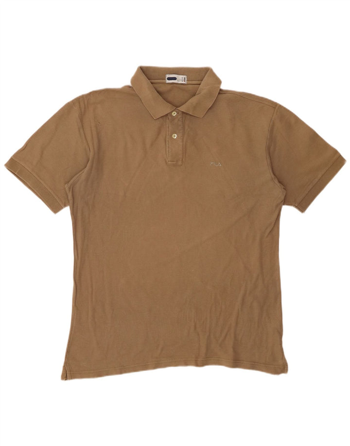 Tricou polo FILA pentru bărbați, maro mediu