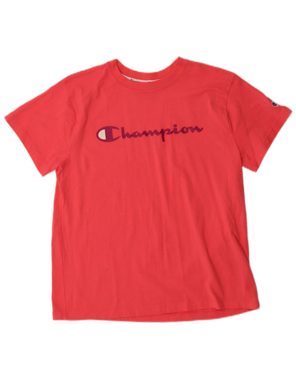Tricou grafic Champion pentru femei Top UK 16 Large Red Bumbac
