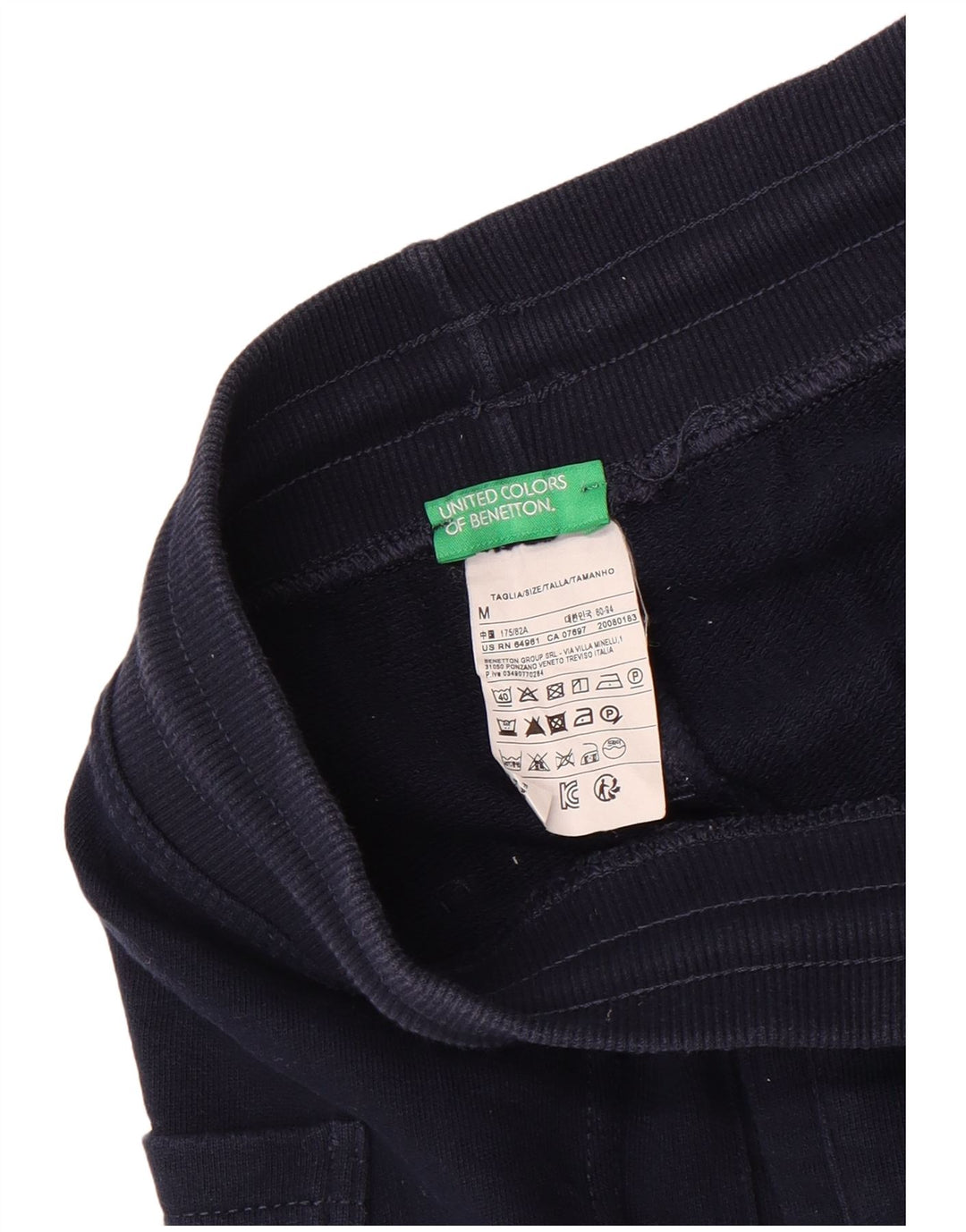 Pantaloni scurți de sport Benetton pentru bărbați, bumbac, albastru bleumarin mediu