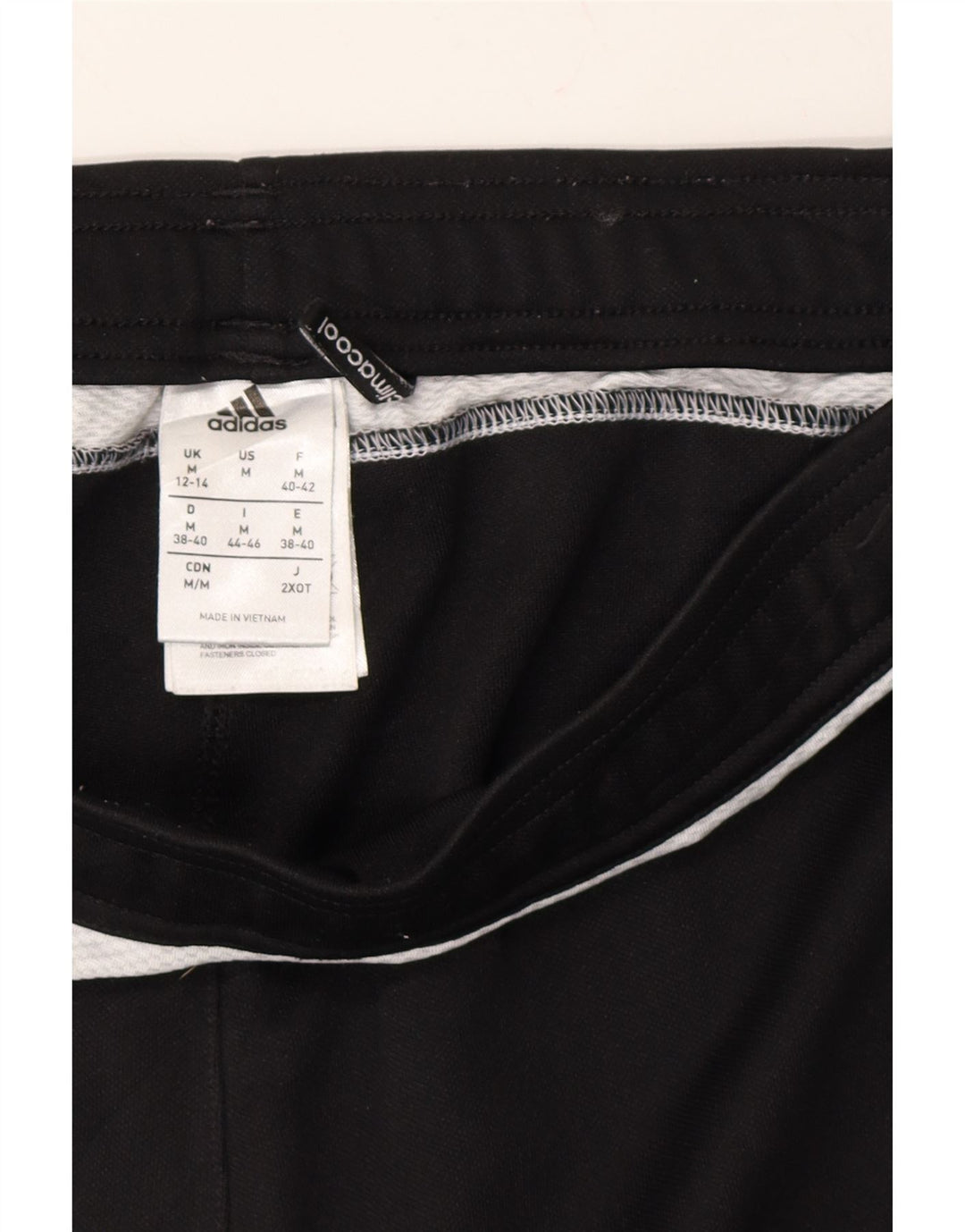 ADIDAS Womens Climacool Tracksuit Trousers UK 12/14 Medium  Black Striped Vintage Adidas and Second-Hand Adidas from Messina Hembry 