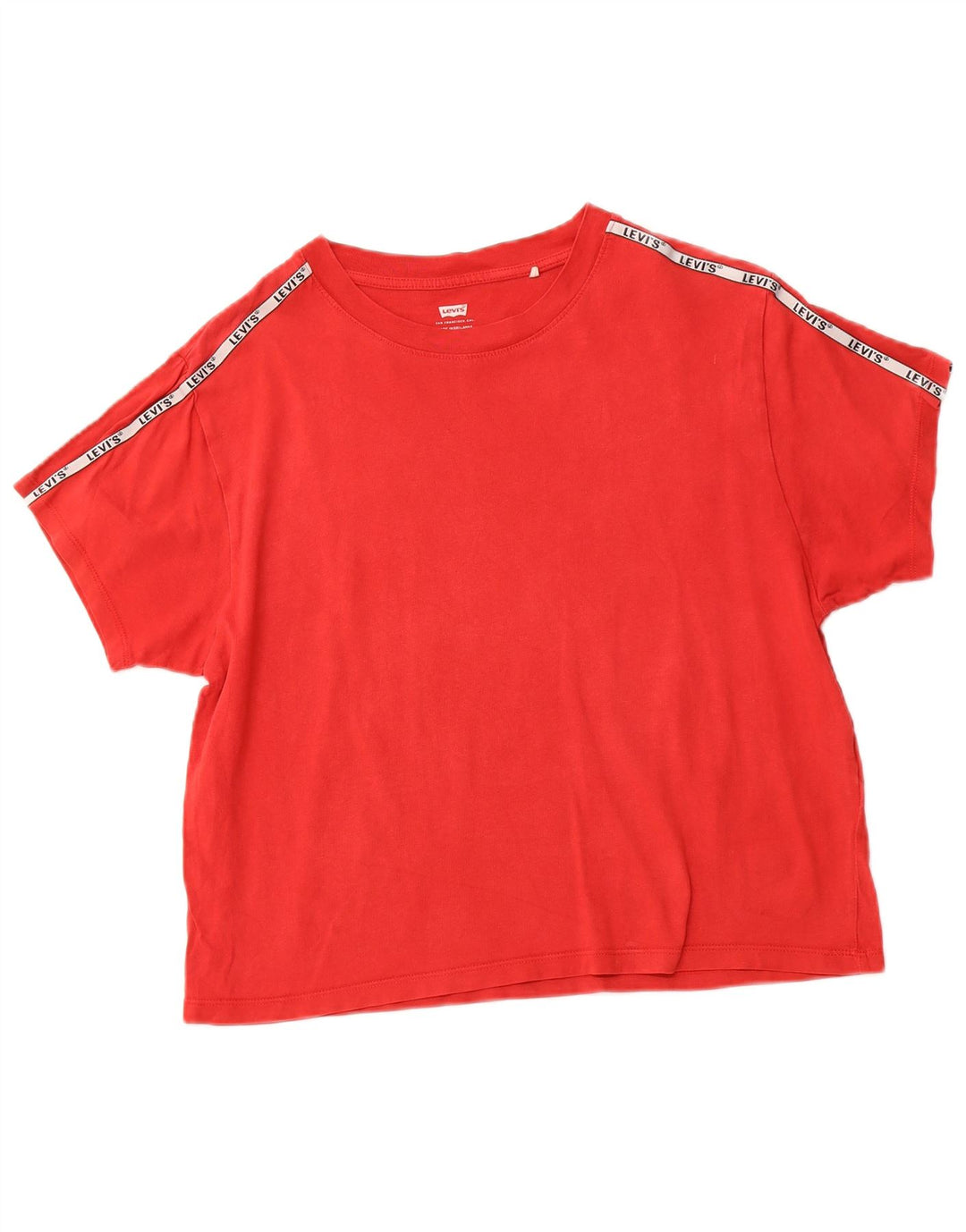 Tricou crop pentru femei LEVI'S UK 12 Medium Red Colorblock