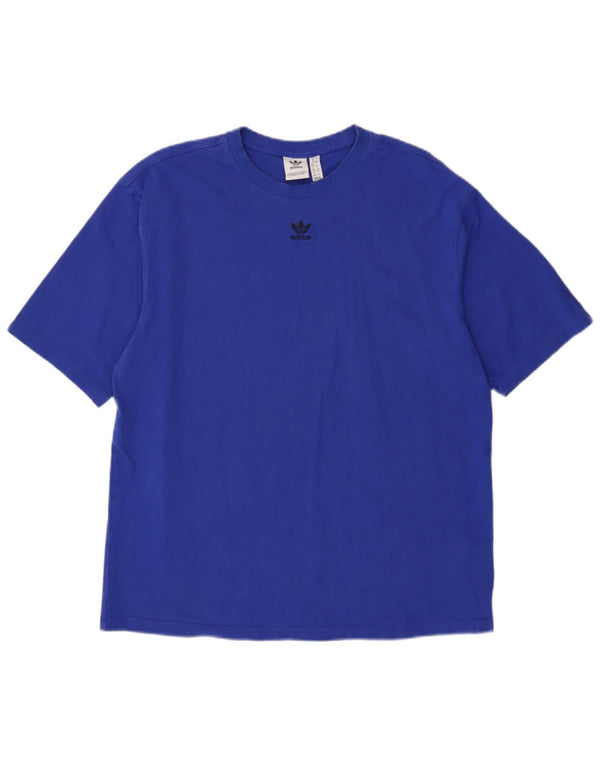 Tricou Adidas Loose Fit Top UK 12 Bumbac albastru mediu